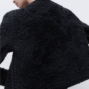 Zara Wool Blend Cropped Cardigan